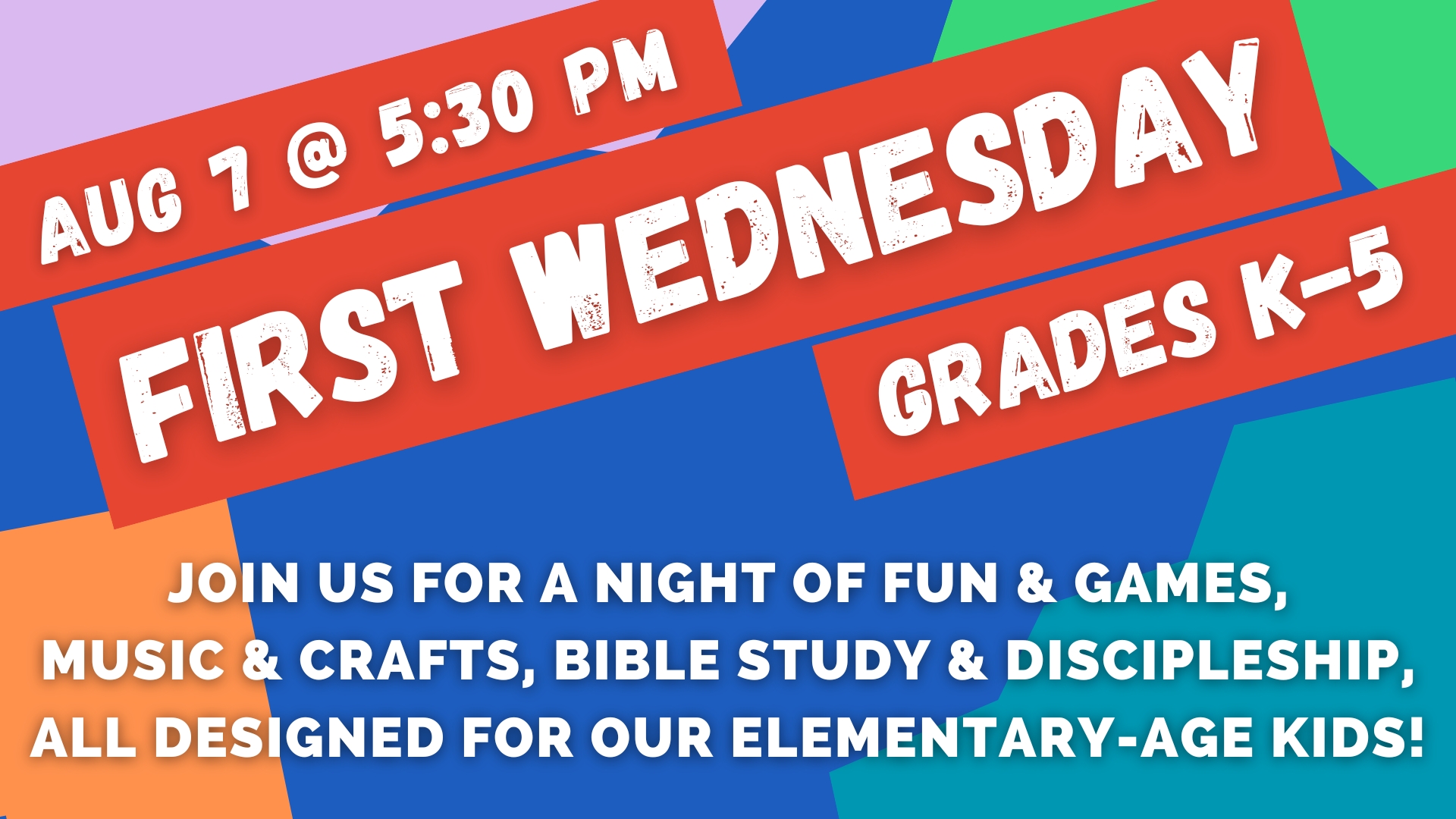 “First Wednesday” Kids Ministry!